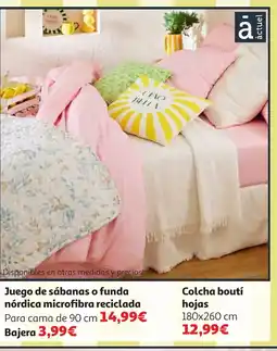 Alcampo Juego de sábanas o funda nórdica microfibra reciclada oferta