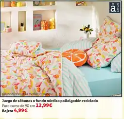 Alcampo Juego de sábanas o funda nórdica polialgodón reciclado oferta