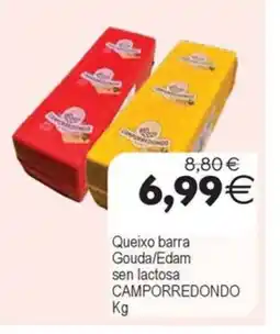 Plenus Supermercados CAMPORREDONDO Queixo barra Gouda/Edam sen lactosa oferta