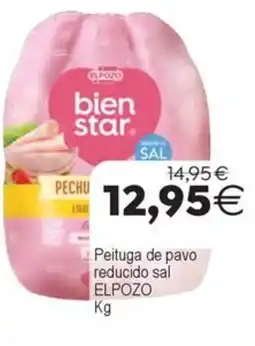 Plenus Supermercados ELPOZO Peituga de pavo reducido sal oferta