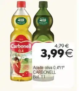 Plenus Supermercados CARBONELL Aceite oliva 0,4°/1° oferta