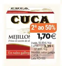 Plenus Supermercados CUCA Mexillón salsa galega oferta