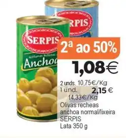 Plenus Supermercados SERPIS Olivas recheas anchoa normal/lixeira oferta