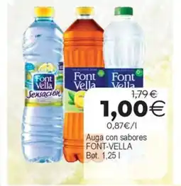 Plenus Supermercados FONT-VELLA Auga con sabores oferta