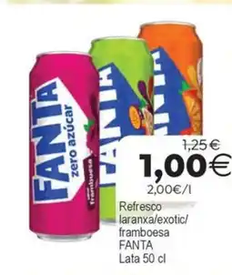 Plenus Supermercados FANTA Refresco laranxa/exotic/ framboesa oferta