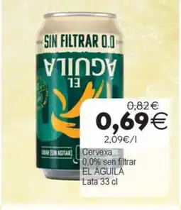 Plenus Supermercados EL ÁGUILA Cervexa 0,0% sen filtrar oferta