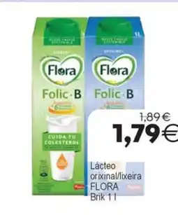 Plenus Supermercados FLORA Lácteo orixinal/lixeira oferta