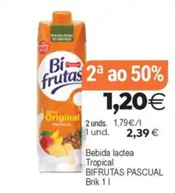 Plenus Supermercados BIFRUTAS PASCUAL Bebida lactea Tropical oferta