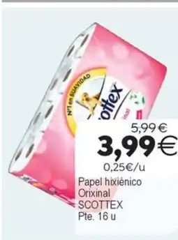 Plenus Supermercados SCOTTEX Papel hixiénico Orixinal oferta