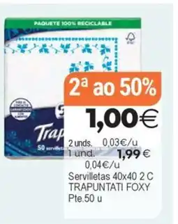 Plenus Supermercados FOXY Servilletas 40x40 2 c trapuntati oferta