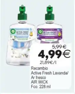 Plenus Supermercados AIR WICK Recambio Active Fresh Lavanda/ Ar fresco oferta