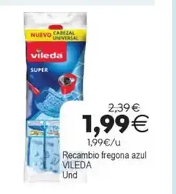 Plenus Supermercados VILEDA Recambio fregona azul oferta
