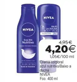 Plenus Supermercados NIVEA Crema corporal azul nutritivo/Baixo a ducha oferta