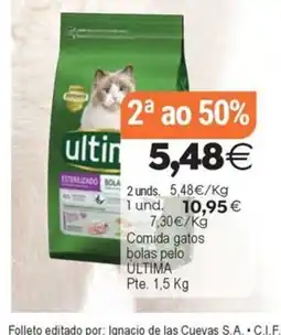 Plenus Supermercados ÚLTIMA Comida gatos bolas pelo oferta