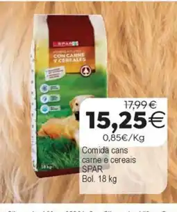 Plenus Supermercados SPAR Comida cans carne e cereais oferta