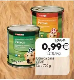Plenus Supermercados SPAR Comida cans oferta