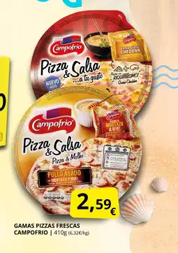 Supermercados MAS CAMPOFRIO Gamas pizzas frescas oferta