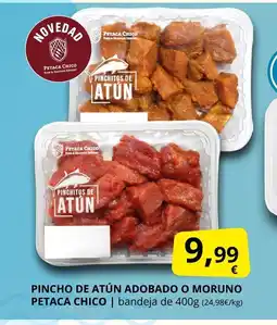Supermercados MAS CHICO Pincho de atún adobado o moruno petaca oferta