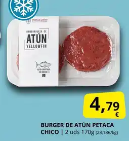 Supermercados MAS CHICO Burger de atún petaca oferta