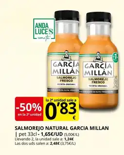 Supermercados MAS GARCIA MILLAN Salmorejo natural oferta