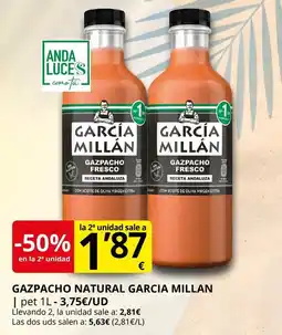Supermercados MAS GARCIA MILLAN Gazpacho natural oferta