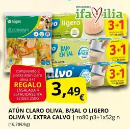 Supermercados MAS CALVO Atún claro oliva, b/sal o ligero oliva v. extra oferta