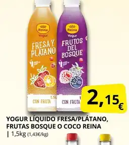 Supermercados MAS Yogur líquido fresa/plátano, frutas bosque o coco reina oferta