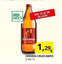 Supermercados MAS CRUZCAMPO Cerveza oferta