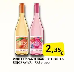 Supermercados MAS AVIVA Vino frizzante mango o frutos rojos oferta