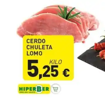 Hiperber Cerdo chuleta lomo oferta