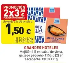 Hiperber GRANDES HOTELES Mejillón en salsa de viera, gallego pequeño o en escabeche oferta