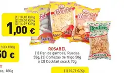 Hiperber ROSABEL Pan de gambas, Ruedas Cortezas de trigo o Cocktail snack oferta