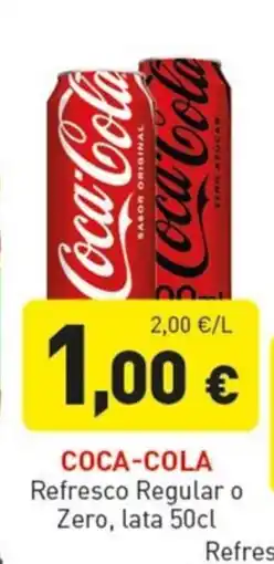 Hiperber COCA-COLA Refresco Regular o Zero, lata oferta