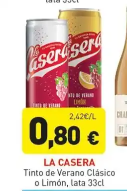 Hiperber LA CASERA Tinto de Verano Clásico o Limón, lata oferta