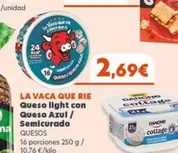 Hiperber LA VACA QUE RIE Queso light con Queso Azul/ Semicurado oferta