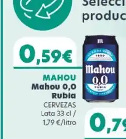 Hiperber MAHOU Mahou 0,0 Rubia oferta