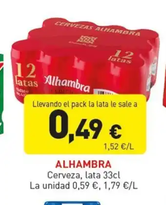 Hiperber ALHAMBRA Cerveza, lata oferta