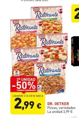 Hiperber DR. OETKER Pizzas, variedades oferta
