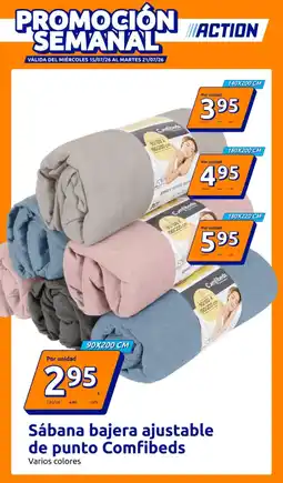 Action Sábana bajera ajustable de punto Comfibeds oferta