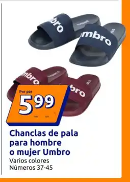 Action Chanclas de pala para hombre o mujer Umbro oferta