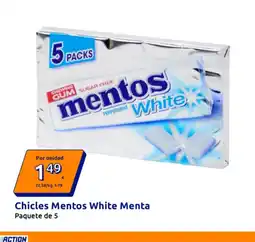 Action Chicles Mentos White Menta oferta