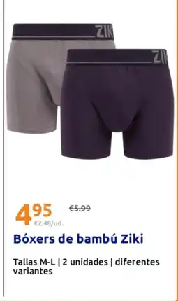 Action Bóxers de bambú Ziki oferta