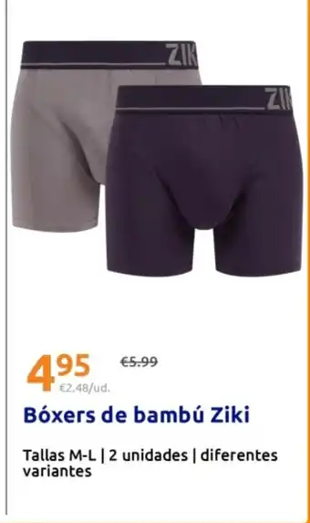 Action Bóxers de bambú Ziki oferta