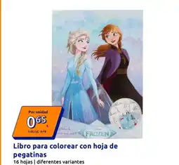 Action Libro para colorear con hoja de pegatinas oferta