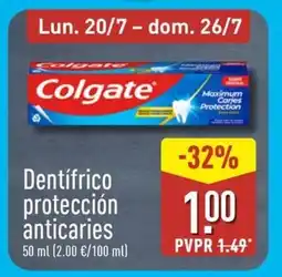 ALDI Dentifrico protección anticaries oferta