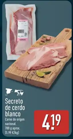 ALDI Secreto de cerdo blanco oferta