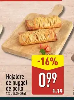 ALDI Hojaldre de nugget de pollo oferta