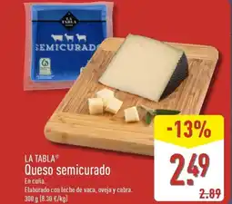 ALDI LA TABLA Queso semicurado oferta