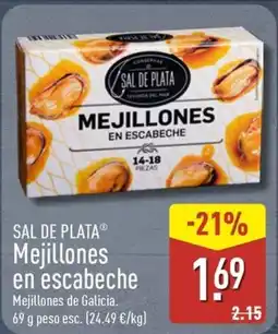 ALDI SAL DE PLATA Mejillones en escabeche oferta