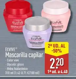 ALDI ELVIVE Mascarilla capilar oferta